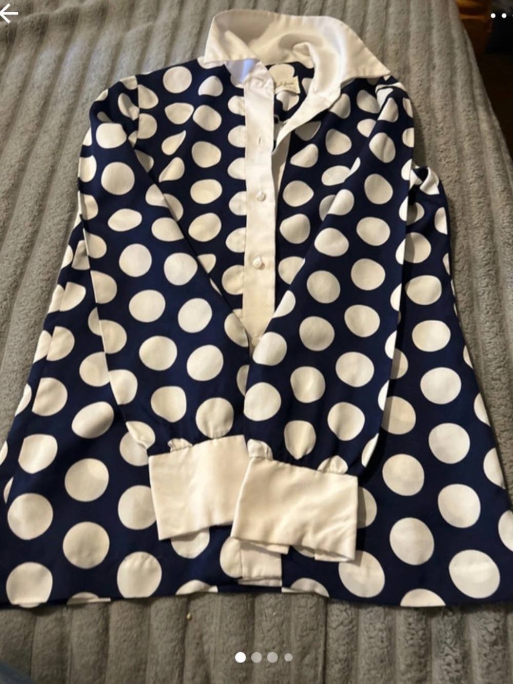 Vintage Donovan Galvani polkadot blouse